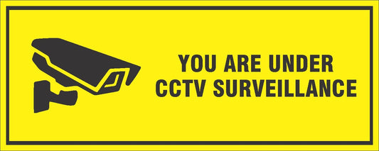 Pack of 1 | Smeeps Wide Format CCTV Surveillance Sticker – 38.1 x 15.24 cm | Extra Visible Security Warning Sign | Weatherproof Vinyl for Outdoor & Indoor Use