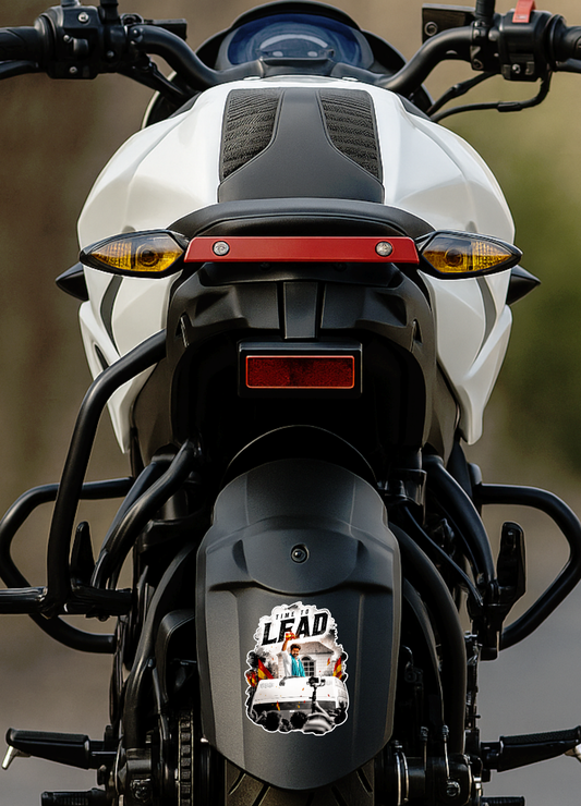 Thalapathy Vijay “Time To Lead” Die-Cut Sticker – 11.43 × 8.89 cm (4.5 × 3.5 Inch) Waterproof UV Resistant Vinyl Car & Bike Sticker for Car, Helmet, Laptop & Rear Glass | Premium Political Fan Art Decal Pack of 1