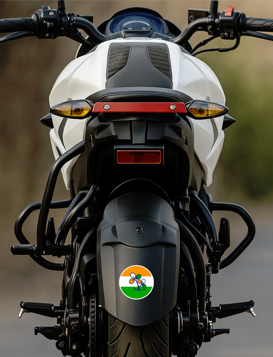 Smeeps AITC Trinamool Congress Logo Round Sticker – 10.16 cm / 4 Inch Car & Bike Vinyl Decal | Party Symbol Design | Waterproof & UV Resistant