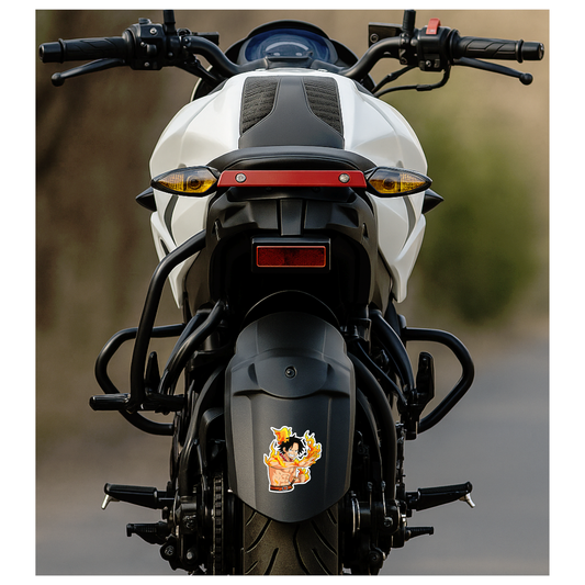 Smeeps Ace Fire Fist Anime Sticker – 8.89 x 10.16 cm Car & Bike Vinyl Decal | One Piece Inspired Waterproof Flame Design