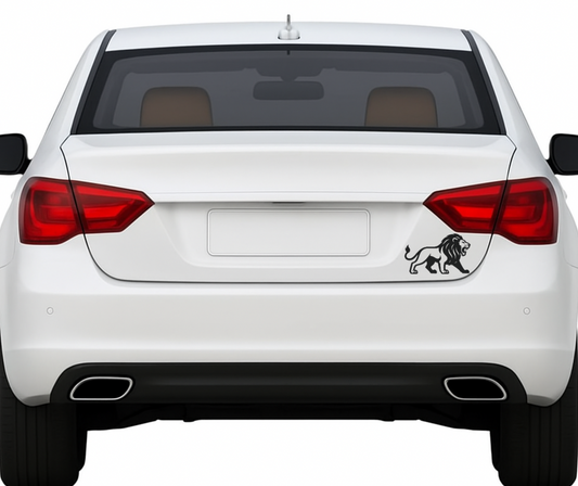 Smeeps Roaring Lion Sticker – 5.34 x 8.89 cm Car & Bike Vinyl Decal | Bold Lion Silhouette Design | Waterproof & Durable