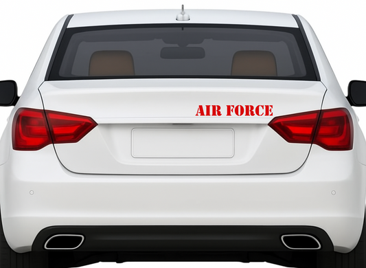 Smeeps Air Force Sticker – 21.6 x 3 cm Car & Bike Vinyl Decal | Bold Red Military Text Design | Waterproof & Durable