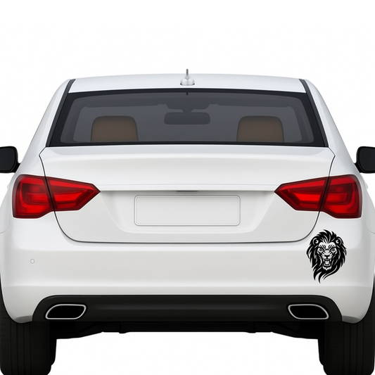 Smeeps Roaring Lion Face Sticker – 10.16 x 7.62 cm Car & Bike Vinyl Decal | Fierce Lion Head Design | Waterproof & Durable