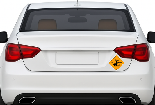 Smeeps Save Wildlife Sticker – 11.43 x 11.43 cm Animal Protection Car & Bike Decal | Eco Awareness Vinyl | Waterproof & UV Resistant