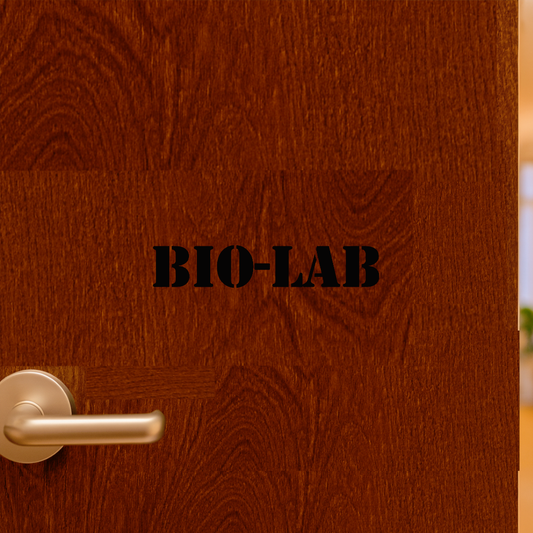 Smeeps BIO-LAB Door Sticker – 16.1 x 3 cm Laboratory Sign – Waterproof & Durable Vinyl Label