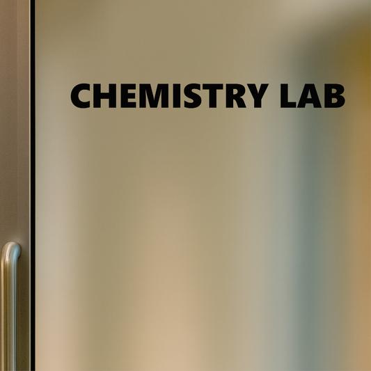 Smeeps Chemistry Lab Sticker – 33.5 cm Waterproof Vinyl Label | Bold Black Text | Science Laboratory Door Sign