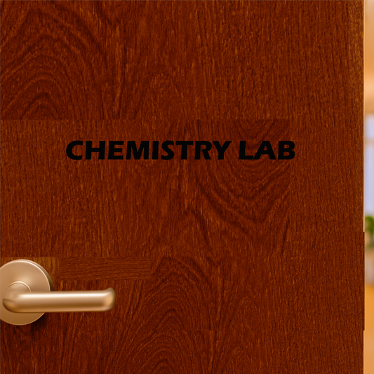 Smeeps Chemistry Lab Door Sticker – 35.8 cm Waterproof Vinyl Label for School & College Labs | Bold Safety Signage