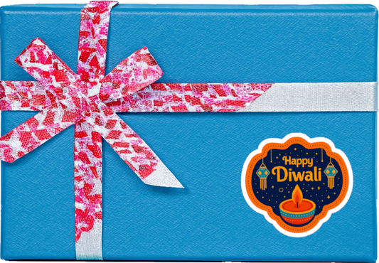 Smeeps Happy Diwali Sticker – 10.16 x 10.93 cm Festive Deepavali Décor Decal | Diya & Lantern Theme Design | Waterproof & UV-Resistant Vinyl