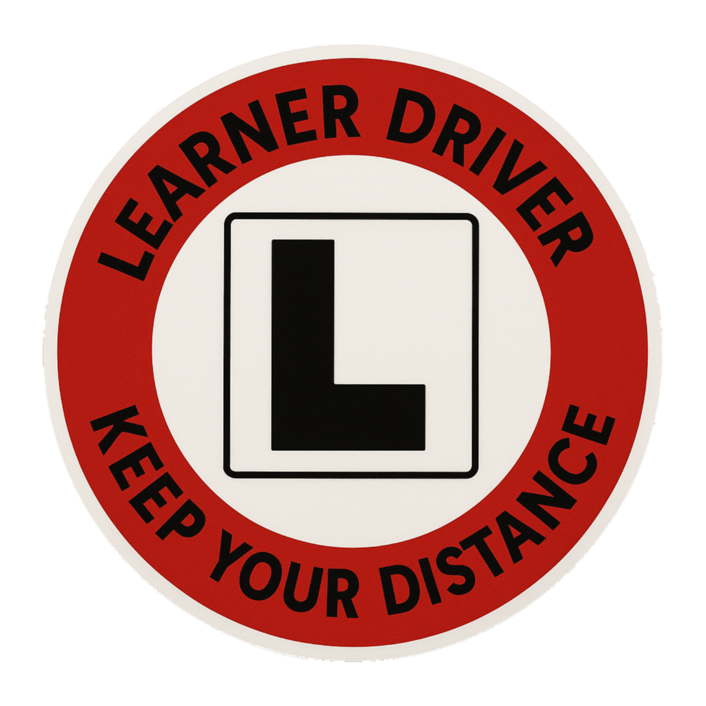 Smeeps Learner Driver Car Sticker – “Keep Your Distance” Bold ‘L’ Design – 13.97 x 13.97 cm | Ideal for New Drivers, Waterproof & Durable