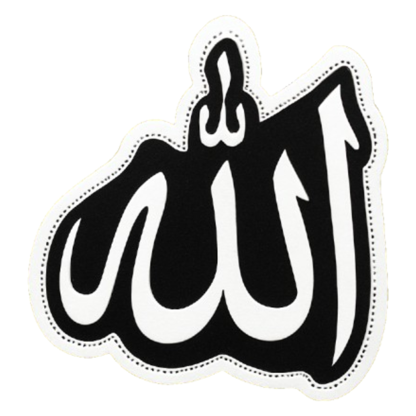 Smeeps Allah Car Sticker – Bold Arabic Calligraphy – 7.62 x 10.16 cm | Elegant Islamic Vinyl Decal for Cars