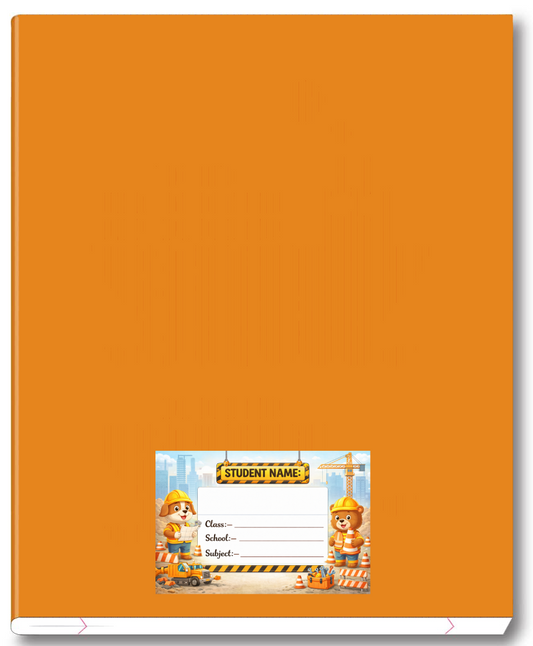 Smeeps Construction Theme School Name Labels Sticker – 7.62 × 5.08 cm (3 × 2 Inch) Personalized Writable Notebook Labels for Kids | Cute Builder Animal Design Sticker Pack of 10