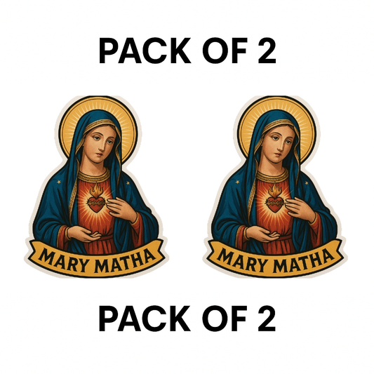 Smeeps Mary Matha Car Sticker – Devotional Mother Mary Design – 7.62 x 10.16 cm | Waterproof Vinyl for Cars