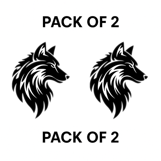 Smeeps Wolf Head Car Sticker – Bold Tribal Design – 13 x 17 cm | Waterproof & Fade-Resistant Vinyl for Cars