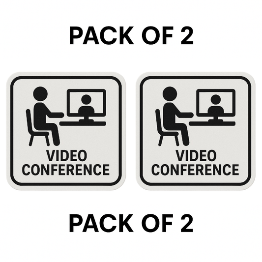Smeeps Video Conference Sticker – 14 x 14 cm | Office Meeting Room Sign | Silent Zone Vinyl Decal for Companies & Co-working Spaces