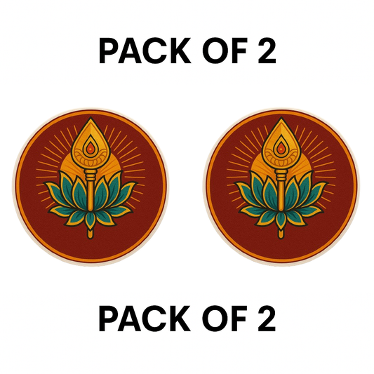 Vel Symbol Bike Sticker – 7.62 x 7.62 cm | Traditional Design with Lotus & Vel | Ideal for Tank or Helmet Use