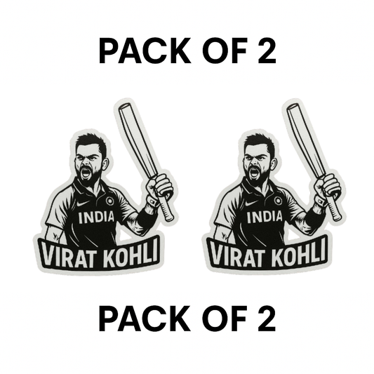 Smeeps Virat Kohli India Cricket Sticker – 10.16 x 7.62 cm | Waterproof Vinyl Decal for Car & Bike Fans