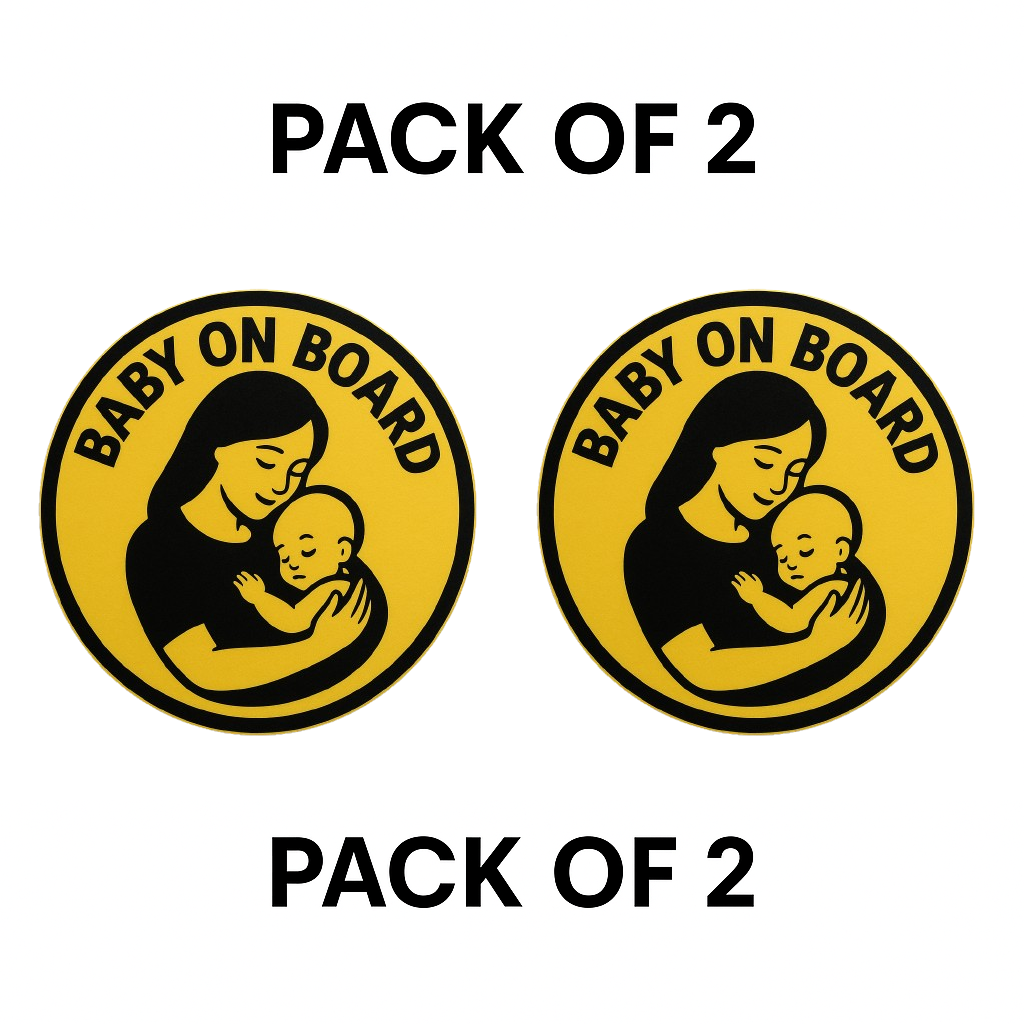 Smeeps Baby on Board Sticker – 13.97 x 13.97 cm | Mother & Baby Design | Waterproof & Long-Lasting