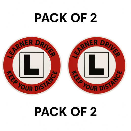 Smeeps Learner Driver Car Sticker – “Keep Your Distance” Bold ‘L’ Design – 13.97 x 13.97 cm | Ideal for New Drivers, Waterproof & Durable