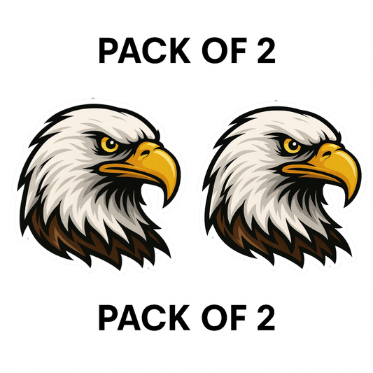 Smeeps Eagle Head Car Sticker – Bold Design – 10.16 x 12.7 cm | Premium Vinyl Decal for Cars