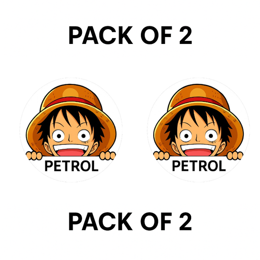 Smeeps Petrol Anime Sticker – 7.8 x 7.8 cm Round Car Decal Featuring Cartoon Explorer Character | Fun Design for Car Use Only