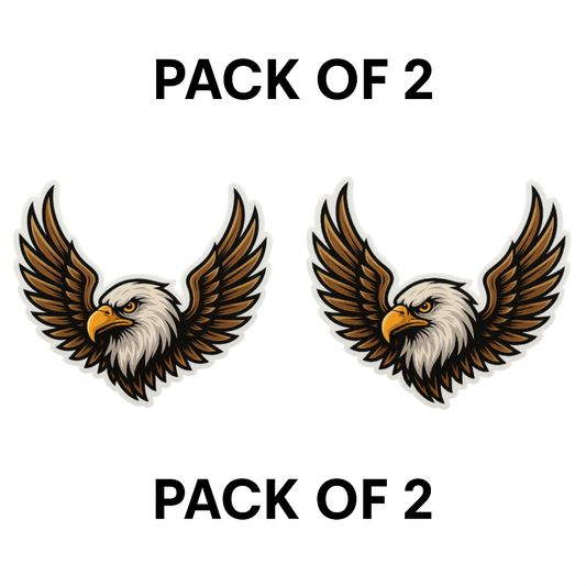 Smeeps Eagle Wings Car Sticker – Fierce Spread Design – 10.16 x 12.7 cm | Premium Vinyl Decal for Cars