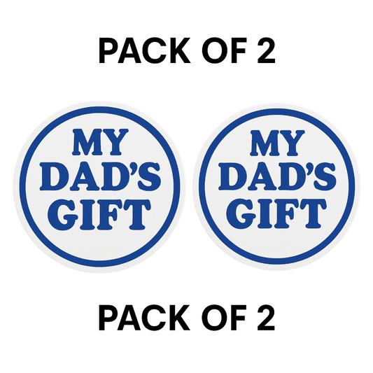 Smeeps My Dad’s Gift Sticker – 7.62 x 7.62 cm | Waterproof Round Vinyl Car Decal in Blue