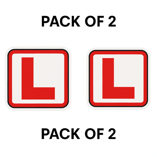 Smeeps “L” Learning License Sticker for Car – Bold Red L Sign – 11 x 13 cm | Waterproof & Easy to Apply for Learner Drivers