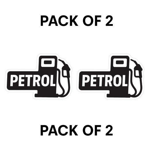 Smeeps Petrol Pump Sticker – 8.4 x 7.8 cm Bold Black & White Car Decal | Retro Fuel Dispenser Design | Automotive Use Only