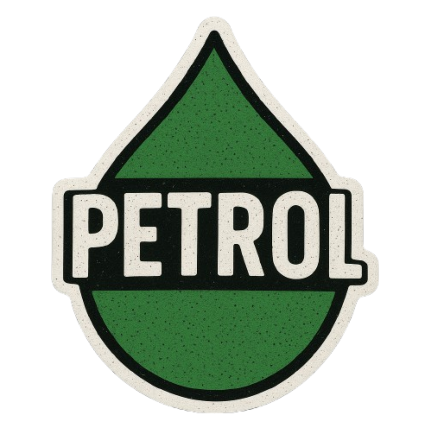 Smeeps PETROL Drop Shape Sticker – Green & Black | 10.16 x 7.62 cm | For Car Fuel Type Marking