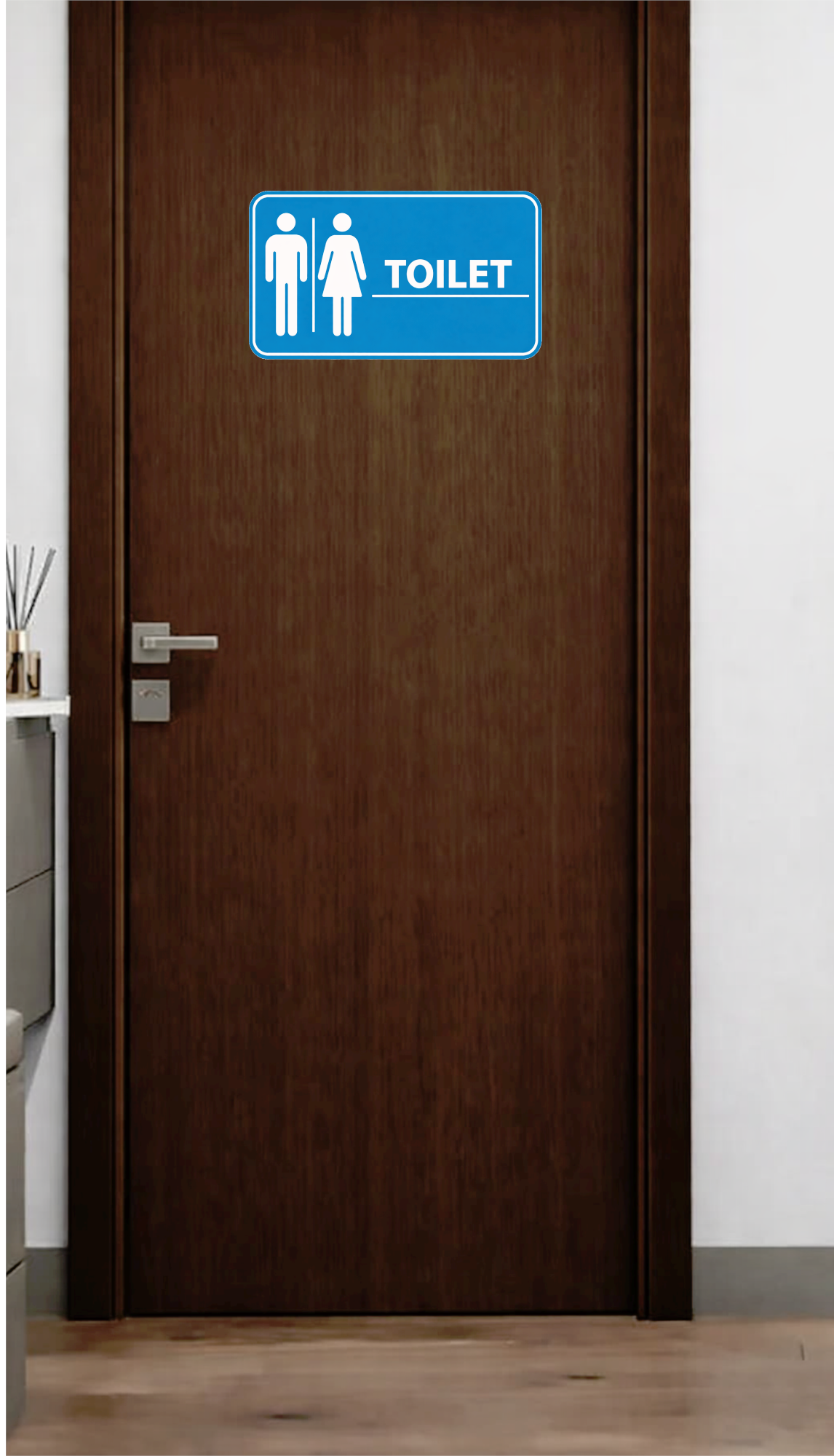Smeeps Toilet Sticker – 15.24 × 8.89 cm (6 × 3.5 Inch) Male & Female Restroom Vinyl Sign | Waterproof UV Resistant Wash Proof Durable