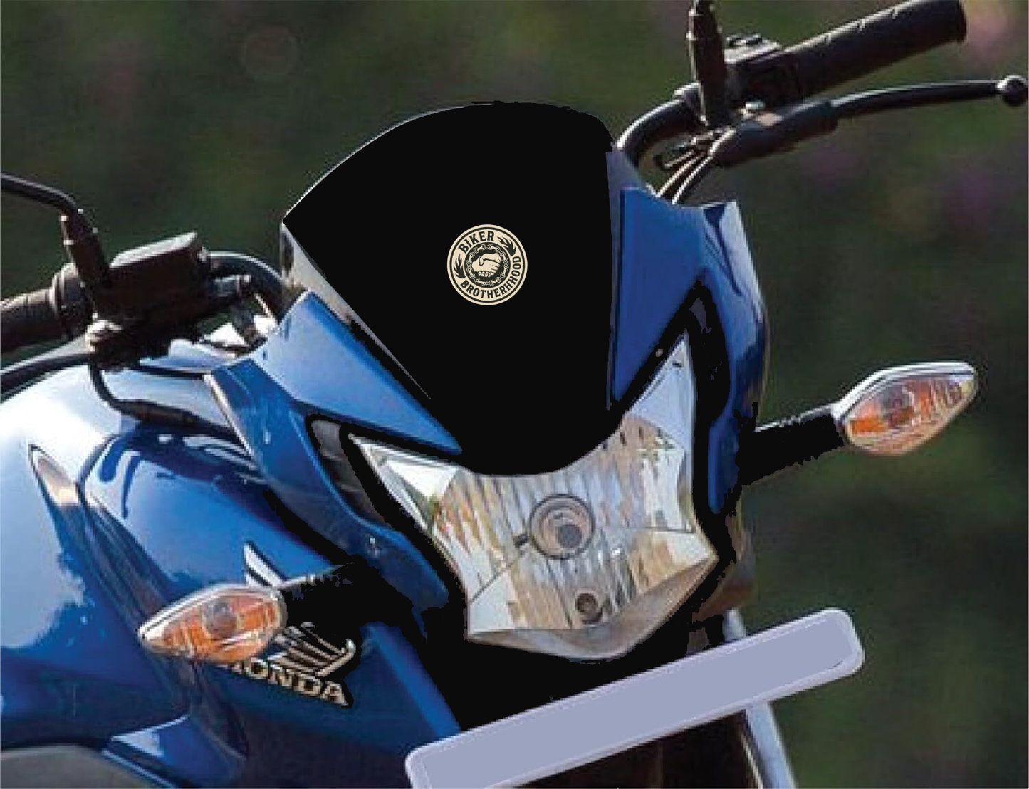 Smeeps Biker Brotherhood Sticker – 10.16 x 10.16 cm | Vinyl Bike Tank Decal (Vintage Chain & Grip Design)