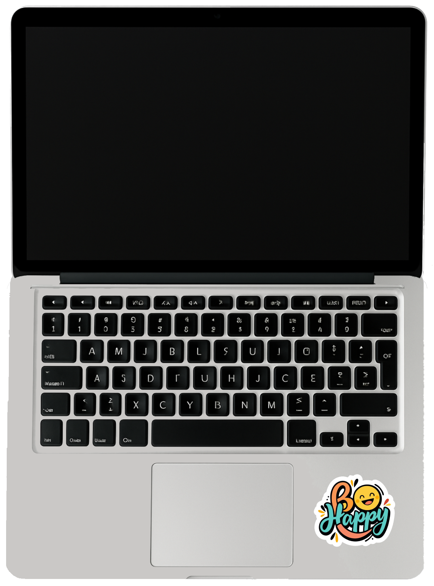 Smeeps “Be Happy” Sticker – 8.89 x 7.88 cm Motivational Car & Bike Vinyl Decal | Cute Smiley Design | Waterproof & UV-Resistant Positive Quote Sticker