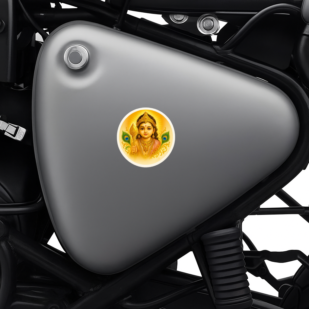 Smeeps Murugan Bala (Kid) Form Sticker – 7.62 x 7.62 cm | Divine Car & Bike Vinyl Decal