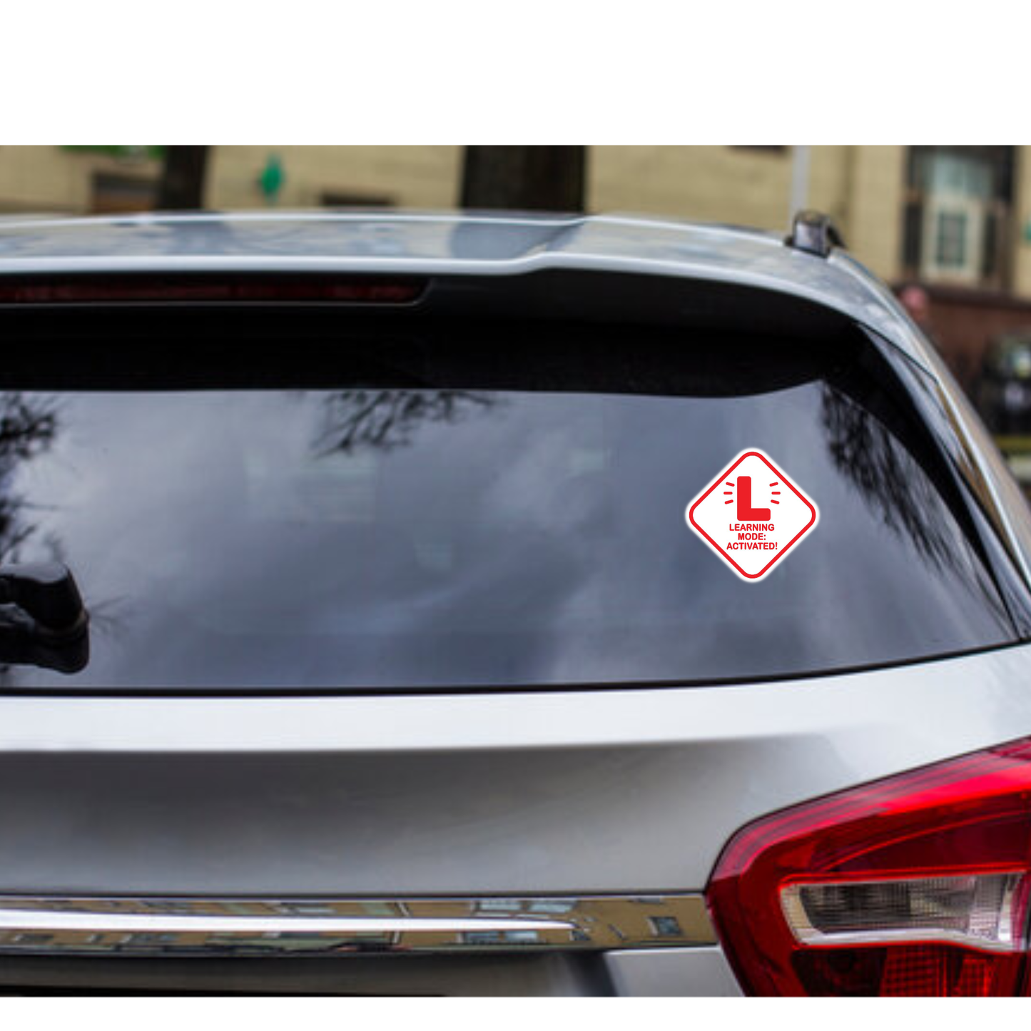 Smeeps “Learning Mode: Activated!” L Plates – 15 cm Reflective Diamond-Shaped Vinyl Stickers for Learner Drivers | Waterproof, Bold, and Funny