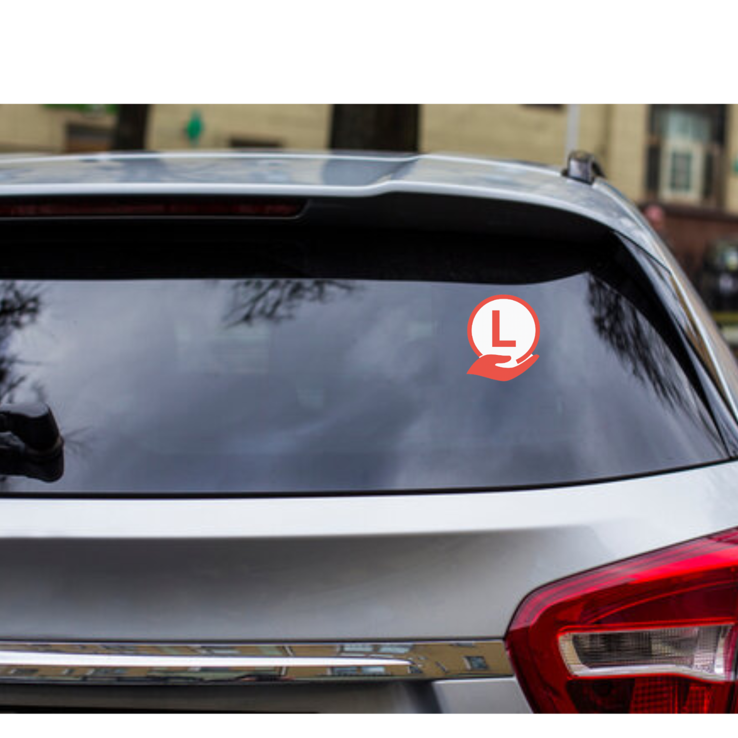 Smeeps L Board Sticker for Cars – 14 x 12.7 cm Red & White Learner Driver Safety Sign