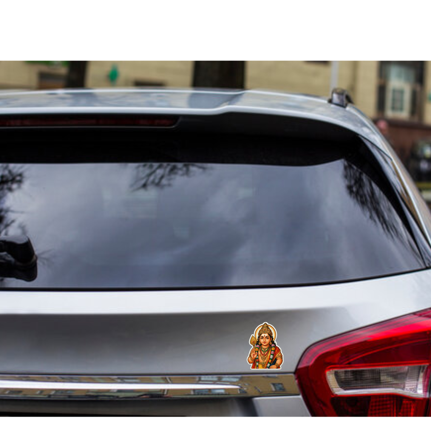 Smeeps Lord Murugan Car Sticker – Vibrant Divine Design – 7.62 x 10.16 cm | Premium Vinyl Decal for Cars