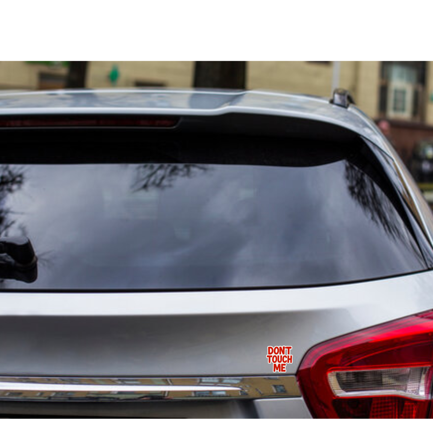 Smeeps “Don’t Touch Me” Sticker – 8.2 x 7.8 cm Bold Red Text Car Decal | Waterproof & UV-Resistant