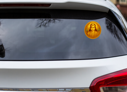 Smeeps Lord Murugan Golden Theme Sticker – 7.62 x 7.62 cm Car & Bike Vinyl Decal | Divine God Artwork | Waterproof & UV-Resistant Design