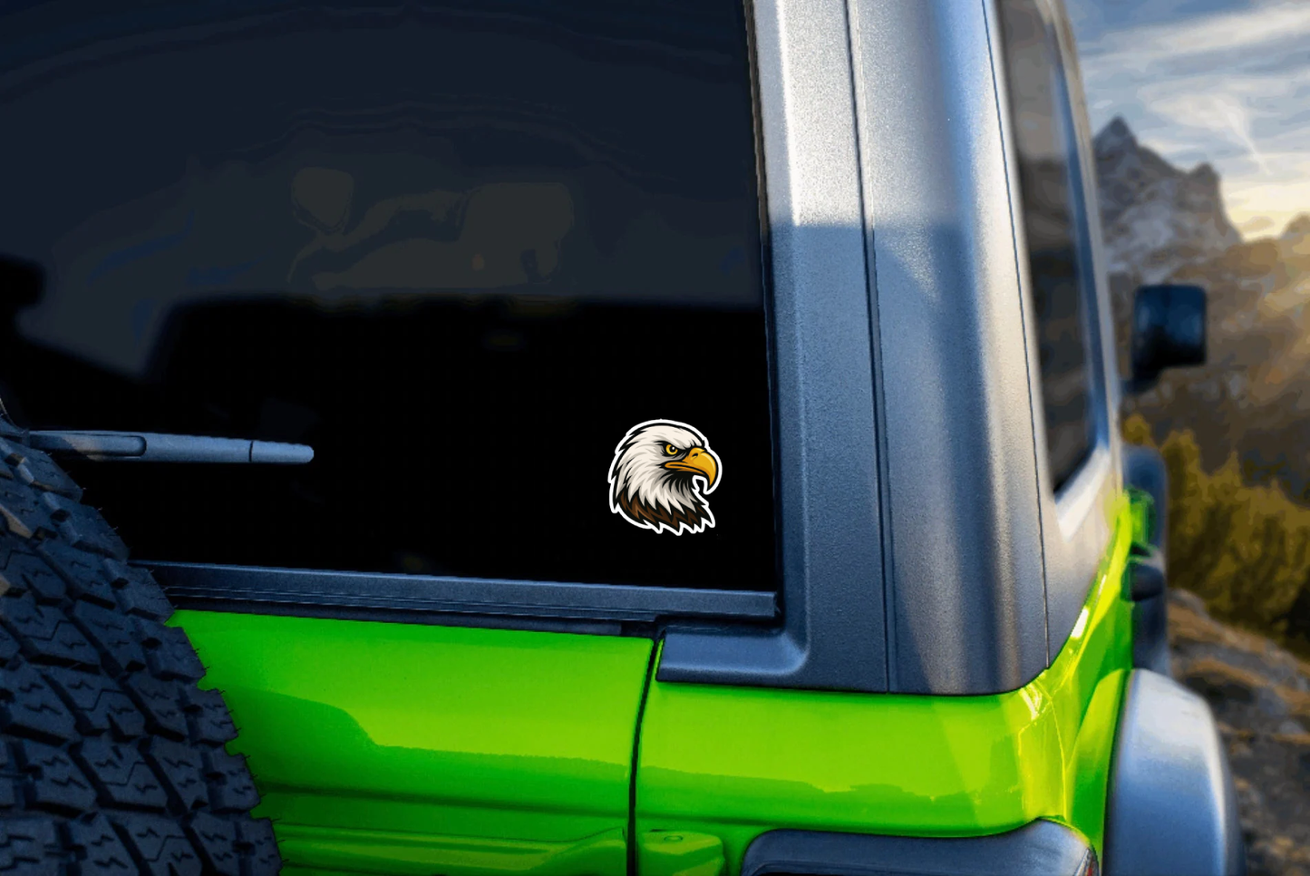 Smeeps Eagle Head Car Sticker – Bold Design – 10.16 x 12.7 cm | Premium Vinyl Decal for Cars