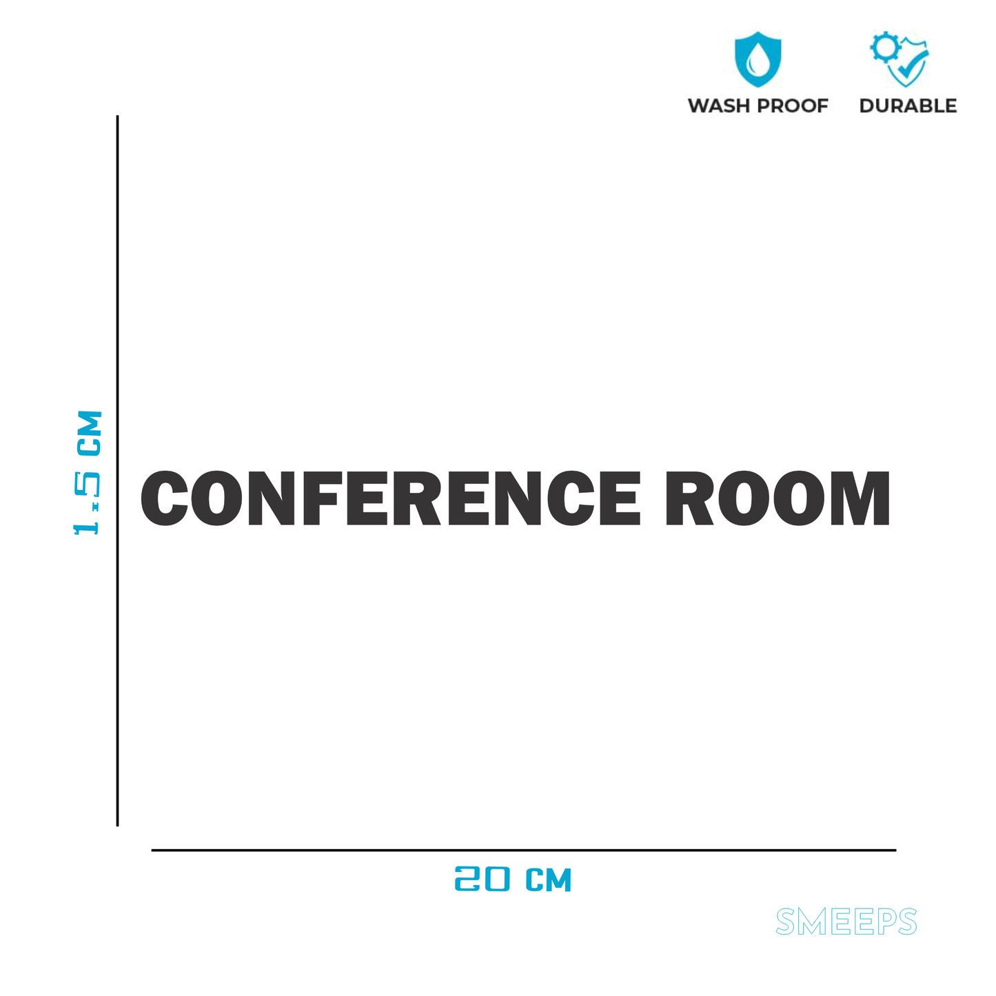Smeeps Conference Room Sticker – 20 x 1.5 cm Office Door Vinyl Label | Waterproof, Durable & High-Visibility Sign