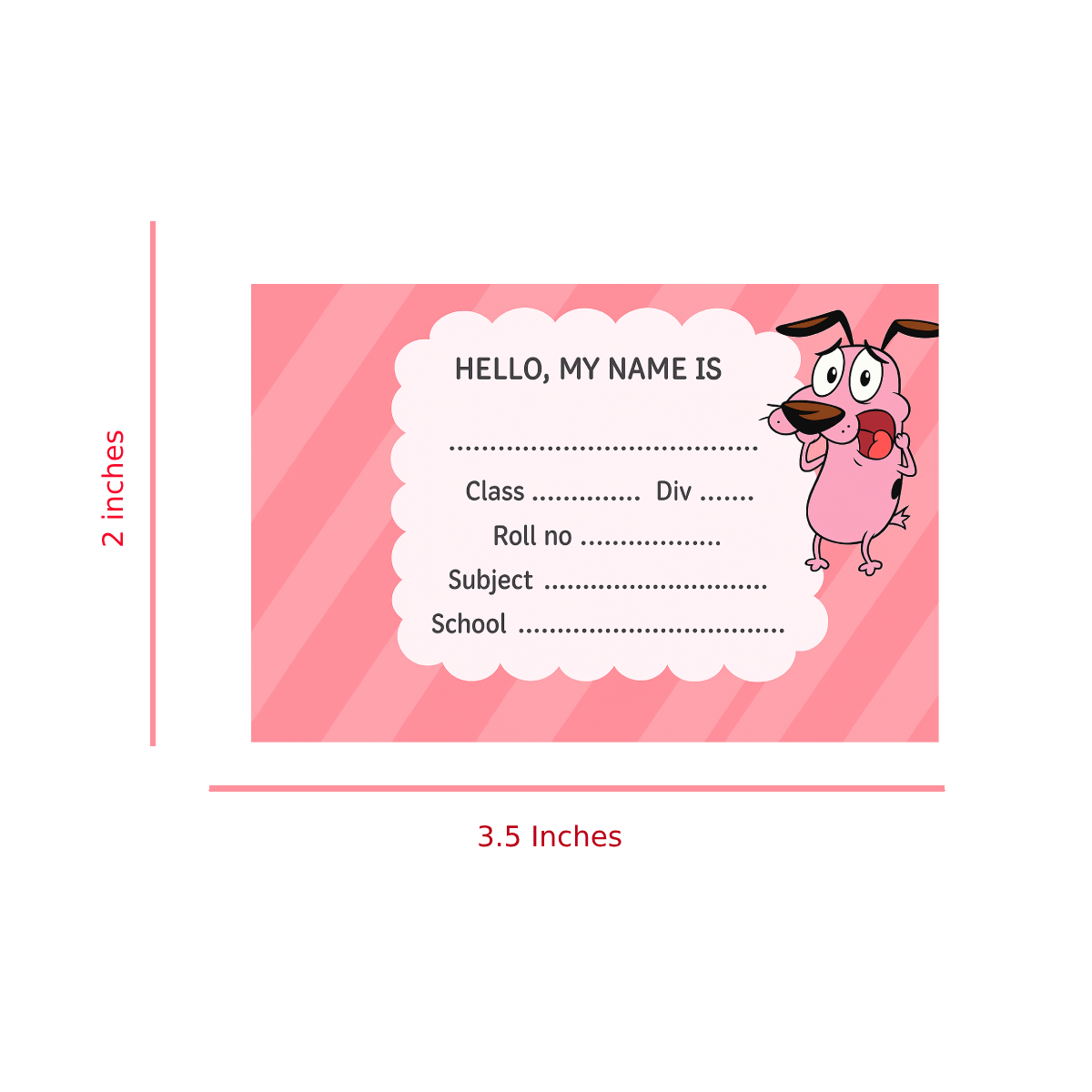 Smeeps Kids School Notebook Label Stickers – 3.5 x 2 Inches Name Labels | Cute Cartoon Theme | Pack of 10 Waterproof Stickers