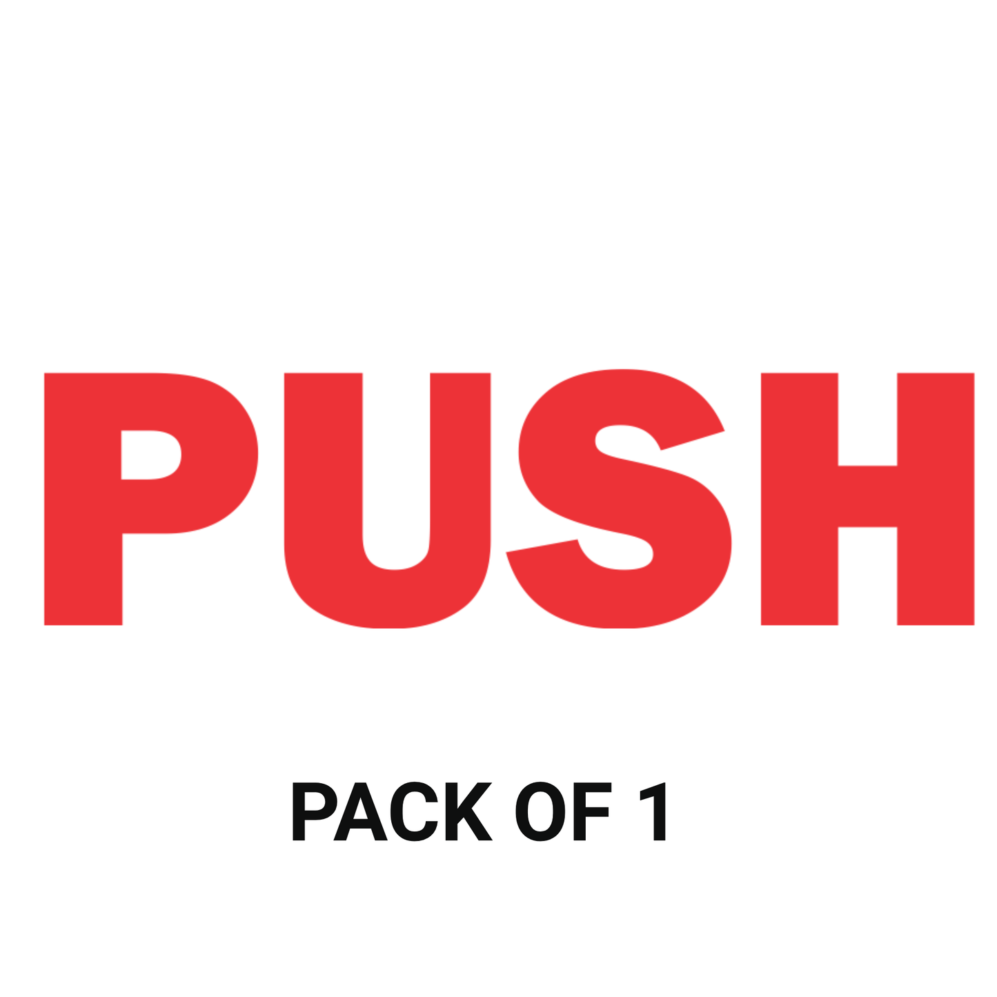 Smeeps PUSH Door Sticker – 7.3 x 2 cm Red Text Vinyl Label | Waterproof, Wash-Proof & Durable Door Instruction Signage