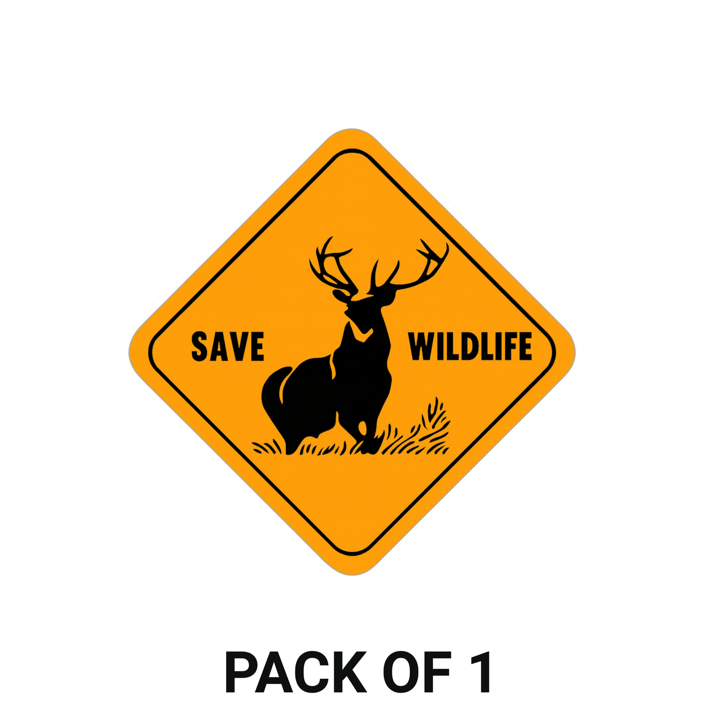 Smeeps Save Wildlife Sticker – 11.43 x 11.43 cm Animal Protection Car & Bike Decal | Eco Awareness Vinyl | Waterproof & UV Resistant