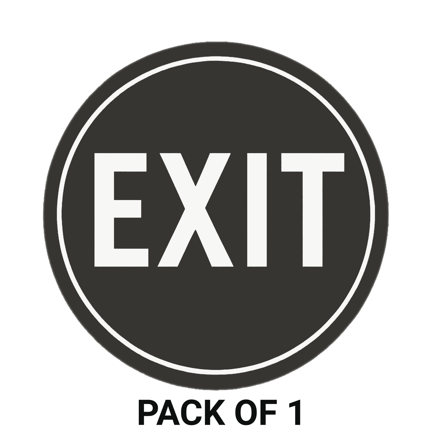 Smeeps “EXIT” Sign – 15.24 cm Round | Clear Door Sticker for Emergency & General Use | Bold & Visible | Indoor/Outdoor Use | Self-Adhesive, Waterproof