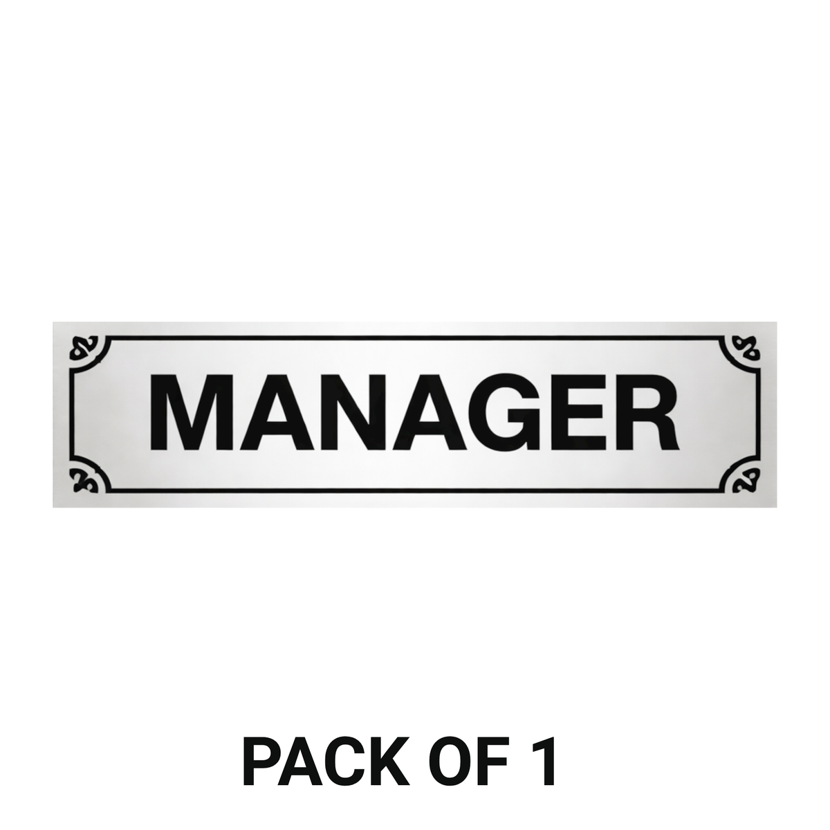 Smeeps Manager Office Name Plate Sticker – 14.74 × 3.81 cm (5.8 × 1.5 Inch) Professional Door Cabin Vinyl Label | Waterproof UV Resistant Wash Proof Durable