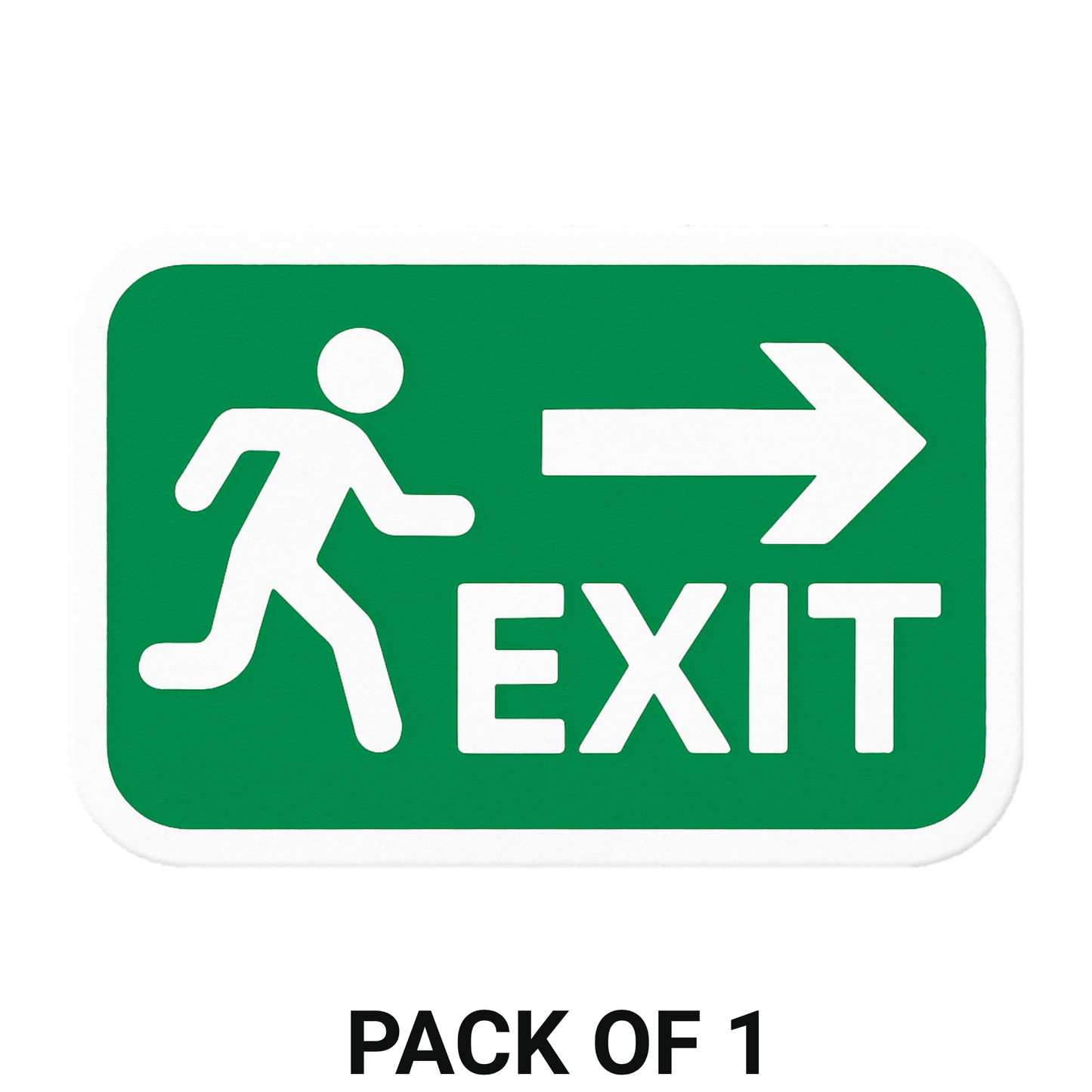 Smeeps Exit Right Arrow Sticker – 12.7 x 19.05 cm Emergency Direction Sign | Green Safety Decal | Waterproof & Durable Vinyl