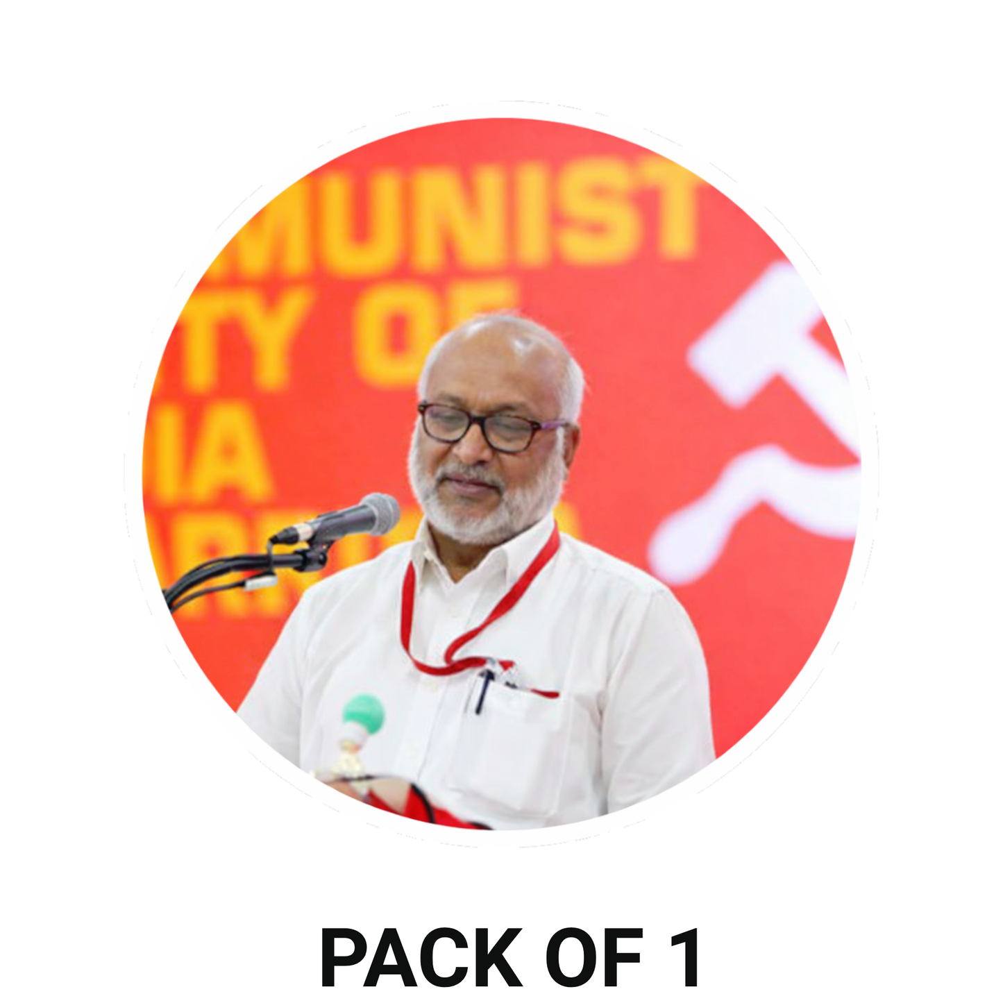 Smeeps M A Baby CPI(M) Sticker – 10.16 cm (4 Inch) Round Car & Bike Vinyl Decal | Waterproof UV Resistant Political Design