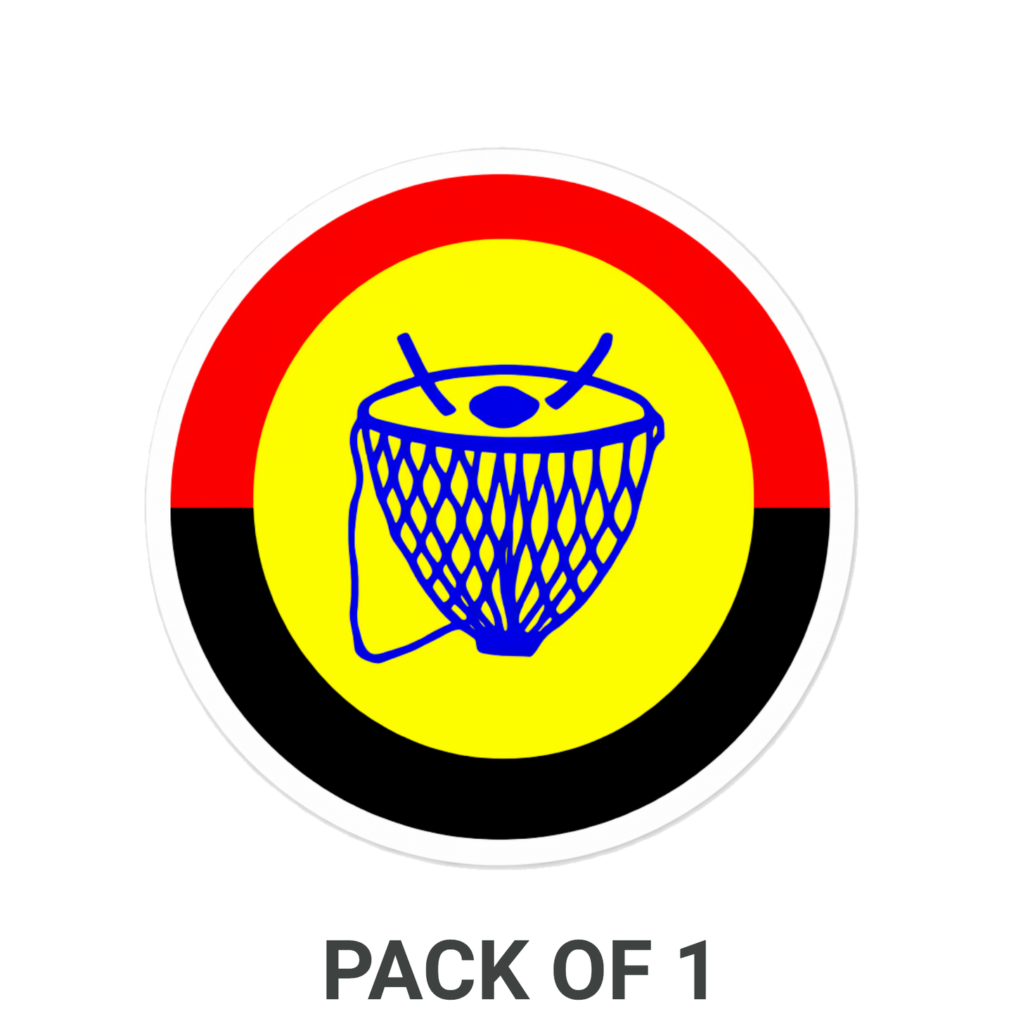 Smeeps DMDK Drum Symbol Round Sticker – 10.16 cm (4 Inch) Car & Bike Vinyl Decal | Waterproof UV Resistant Political Sticker