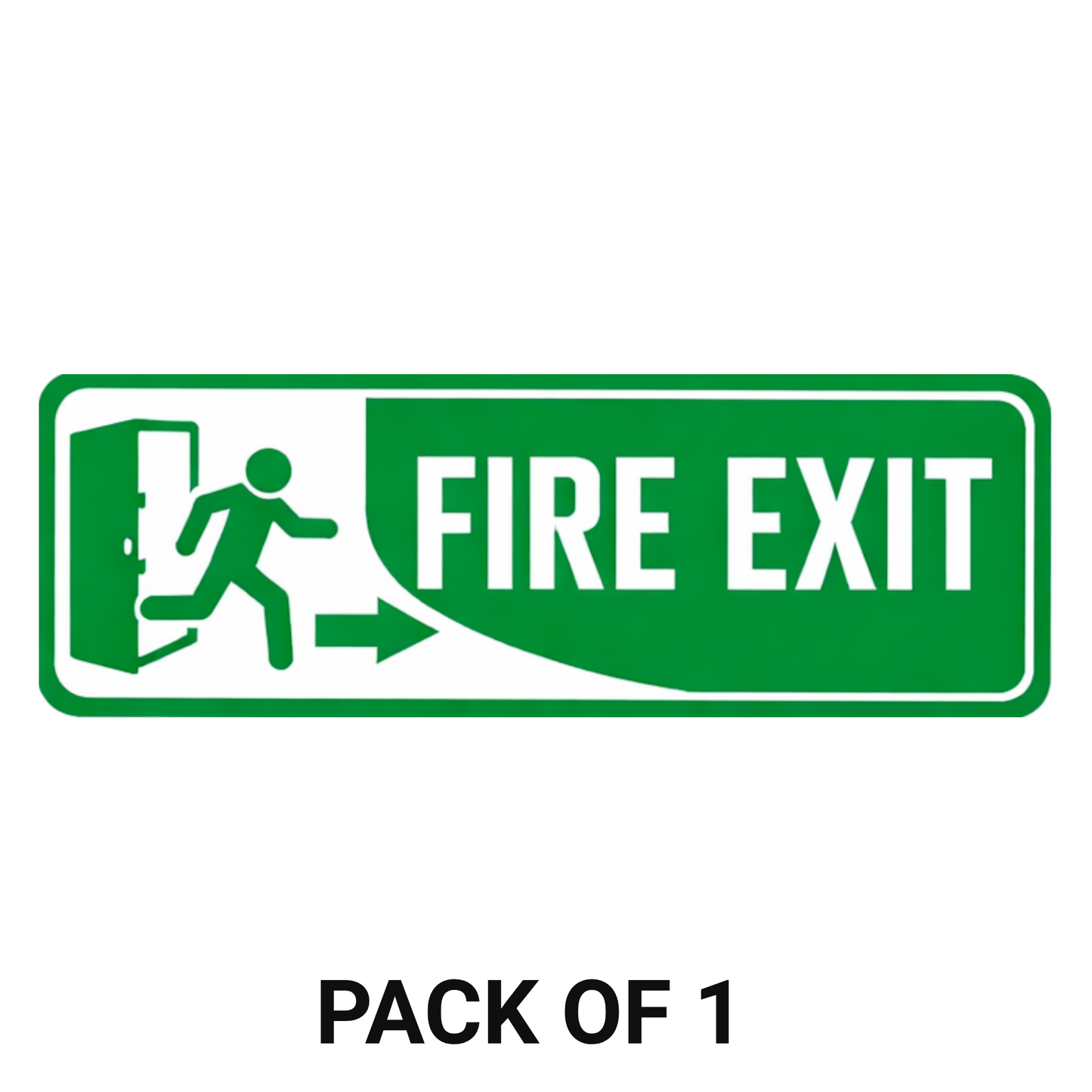 Smeeps Fire Exit Right Arrow Safety Sign Sticker – 21.85 × 7.62 cm (8.6 × 3 Inch) Emergency Exit Direction Vinyl Label | Waterproof UV Resistant Wash Proof Durable