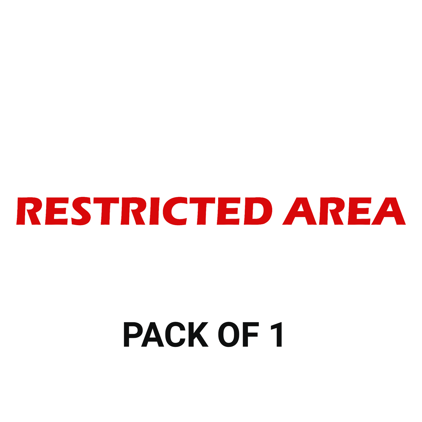 Smeeps Restricted Area Sticker – 3 x 41.4 cm Safety Warning Decal | Bold Red Text | Waterproof & Durable Vinyl Label